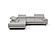 Piagge 10625 Light Gray Top Grain Leather Sectional w/Power Recliner by BH Furniture