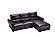 S275 L204 Brown Thick Leather Sectional w/Electric Recliner by BH Furniture
