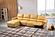 S275 L222 Mustard Thick Leather Sectional w/Electric Recliner by BH Furniture
