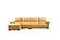 S275 L222 Mustard Thick Leather Sectional w/Electric Recliner by BH Furniture