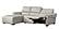 S275 V990 Smoke Thick Leather Sectional w/Electric Recliner by BH Furniture