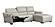 S275 V990 Smoke Thick Leather Sectional w/Electric Recliner by BH Furniture