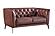 S295 L205 Brown Thick Leather Loveseat by BH Furniture