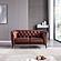 S295 L205 Brown Thick Leather Loveseat by BH Furniture