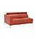 Slate 6003 Orange Thick Leather Sectional w/Motion Headrests by BH Furniture