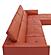 Slate 6003 Orange Thick Leather Sectional w/Motion Headrests by BH Furniture