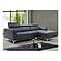 Slate 7276 Blue Thick Leather Sectional w/Motion Headrests by BH Furniture