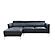 Slate 7276 Blue Thick Leather Sectional w/Motion Headrests by BH Furniture