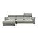 Slate 7376 Light Gray Thick Leather Sectional w/Motion Headrests by BH Furniture