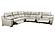 Thompson 807 Smoke Taupe Thick Leather 6-Piece Sectional by BH Furniture