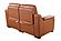 Thompson 8232 Adobe Orange Premium Thick Leather Loveseat by BH Furniture