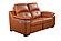 Thompson 8232 Adobe Orange Premium Thick Leather Loveseat by BH Furniture