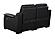 Thompson 8238 Black Premium Thick Leather Sofa by BH Furniture