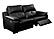 Thompson 8238 Black Premium Thick Leather Sofa by BH Furniture