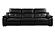Thompson 8238 Black Premium Thick Leather Extended Sofa by BH Furniture