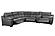 Thompson 8605 Slate Gray Thick Leather 6-Piece Sectional by BH Furniture