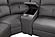 Thompson 8605 Slate Gray Thick Leather 6-Piece Sectional by BH Furniture