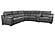 Thompson 8605 Slate Gray Thick Leather 6-Piece Sectional by BH Furniture