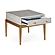 Perrine Wood Rectangular End Table in Soft Graphite Gray by Bassett Mirror
