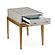 Perrine Wood Chairside Table in Soft Graphite Gray by Bassett Mirror