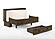Big Sky Queen Murphy Cabinet Bed Wildwood Brown by Night & Day Furniture