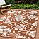 Bristol Orange Cream Floral Pattern Rug by Kalora