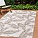 Bristol Beige Cream Leaf Motif Reversible Rug by Kalora