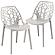 Modern Cornelia Dining Chair, Set of 2, Solid Grey by LeisureMod