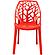 Modern Cornelia Dining Chair, Set of 2, Solid Red by LeisureMod