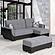 Armada Air Upholstered Lounge Sectional w/Storage, Grey/Black-PU Polyester by Casamode