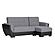 Armada Air Upholstered Lounge Sectional w/Storage, Grey/Black-PU Polyester by Casamode