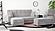 Armada Lounge Sectional Ottoman 1 Microfiber Gray by Casamode