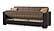 Armada Upholstered Convertible Sofabed w/Storage, #14 Brown/Brown - Chenille/PU by Casamode