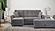 Armada X Lounge Sectional Ottoman 301 Microfiber Gray by Casamode