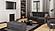 Armada X Lounge Sectional Ottoman 303 Microfiber Black by Casamode