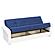 Avalon Upholstered Convertible Sofabed w/Storage, Sky Blue by Casamode