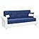 Avalon Upholstered Convertible Sofabed w/Storage, Sky Blue by Casamode