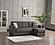 Barato Fabric Convertible Lounge Sectional w/Storage - Dark Brown by Casamode