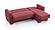 Barato Fabric Convertible Lounge Sectional w/Storage - Burgundy by Casamode