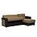 Harmony Upholstered Convertible Sectional w/Storage - Brown-PU by Casamode