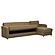 Harmony Upholstered Convertible Sectional w/Storage - Brown by Casamode