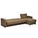 Harmony Upholstered Convertible Sectional w/Storage - Brown by Casamode
