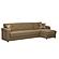 Harmony Upholstered Convertible Sectional w/Storage - Brown by Casamode