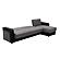 Harmony Upholstered Convertible Sectional w/Storage - Grey-PU by Casamode