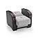 Maya Convertible Armchair w/Storage - Silver by Casamode
