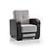 Maya Convertible Armchair w/Storage - Silver by Casamode