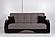 Yafah Upholstered Convertible Sofabed w/Storage, Gray by Casamode