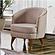 Zebra Upholstered Modern Accent Chair - Beige Luna 21 by Casamode