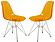 Cresco Molded Eiffel Side Chair, Set of 2, Transparent Orange by LeisureMod