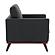 Chester Modern Leather Accent Arm Chair With Birch Wood Base, Black by LeisureMod